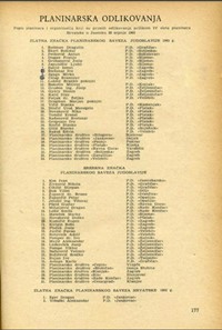 Priznanja- HP 1962