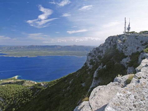 Brač – vrh Vidova gora 
