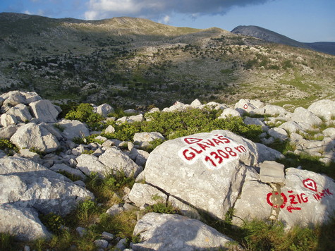 Kamešnica – vrh Glavaš 
